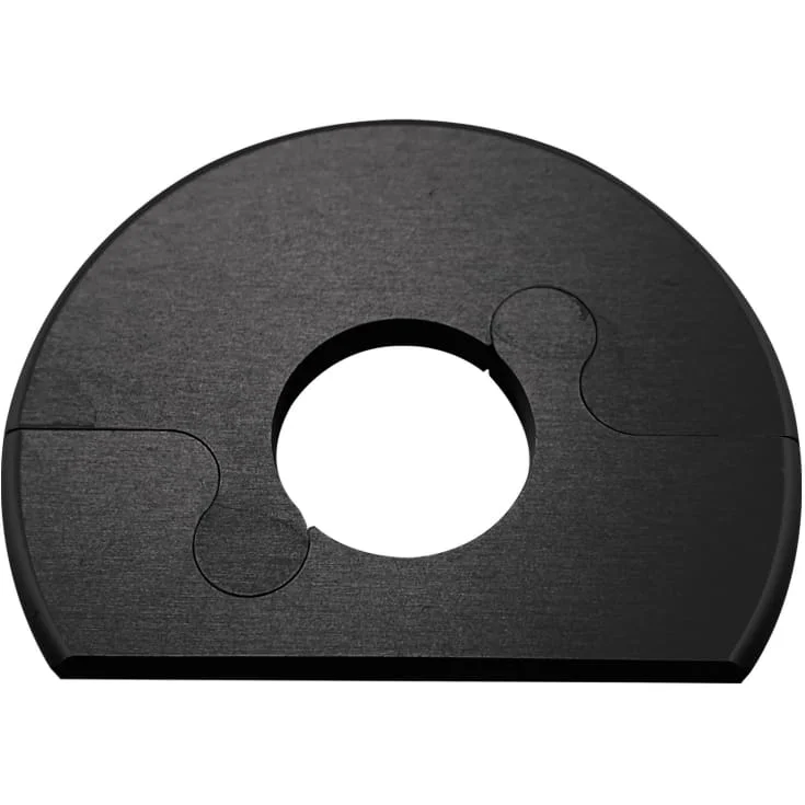 Alu Fit rosett, 15 mm, børstet sort | met45016sc