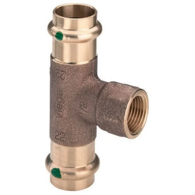 Viega T-stykke, tappevann, 22 x 3/4" x 22 mm | 313975