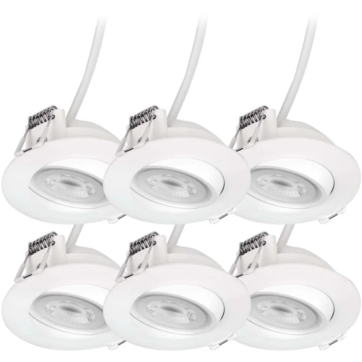 4lite Vinovia downlights, 6-pak, hvit | 4L1/2230×6 4lite Vinovia downlights, 6-pak, hvit | 4L1/2230×6