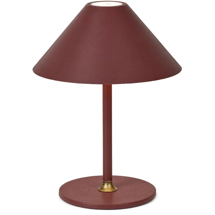 Halo Design Hygge oppladbar bordlampe, H20 cm, mørkerød | 800834
