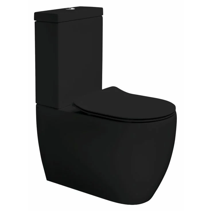 Lavabo Glomp toalett, uten spylekant, matt sort | 321108MS