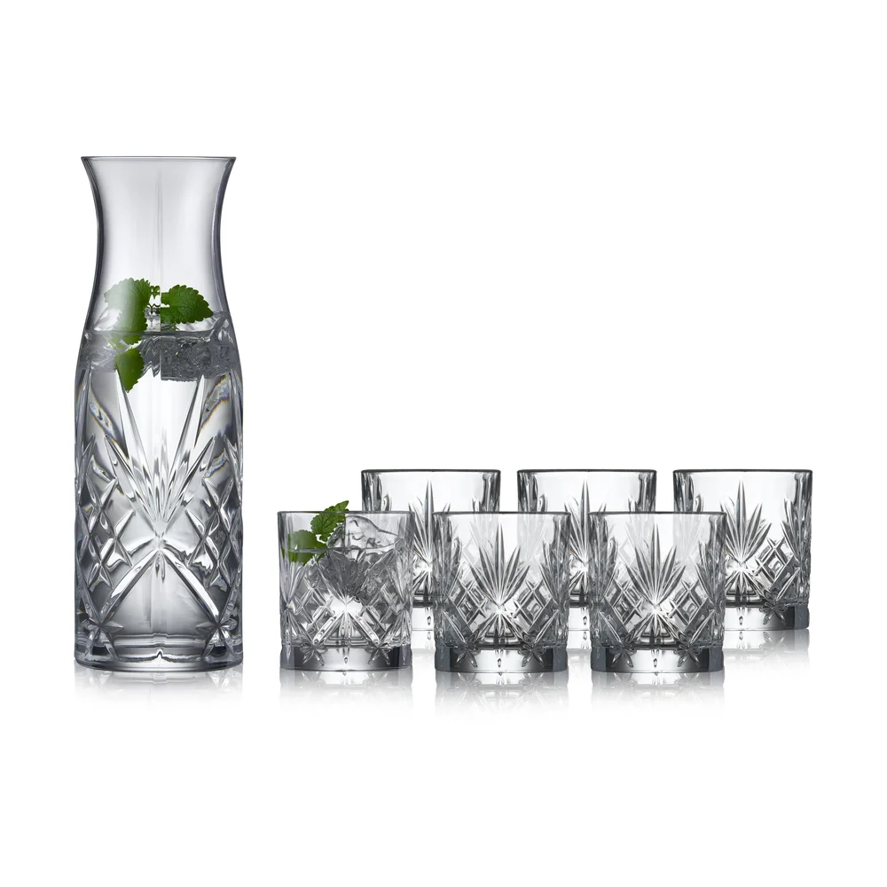 Melodia karaffel og vannglass 7 deler v:3155711