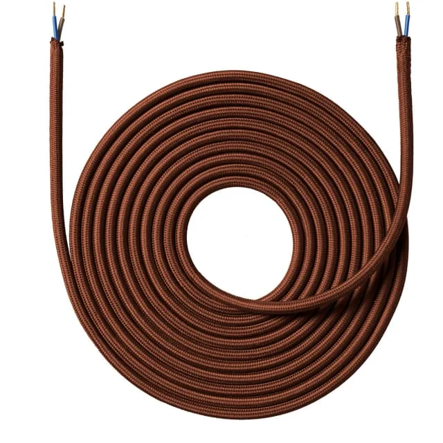Nielsen stoffledning 2×0,75 mm², 4 meter, brun | 950524 Nielsen stoffledning 2×0,75 mm², 4 meter, brun | 950524