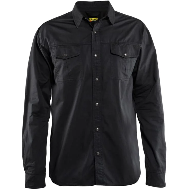 Blåkläder Workwear 3297 twillskjorte, sort, str. S | 3297-1135-9900_S Blåkläder Workwear 3297 twillskjorte, sort, str. S | 3297-1135-9900_S