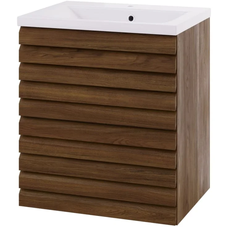 Linn Bad Selma servantskap, 2 skuffer, 60x45,7x66,8 cm, mørk eikestav | 160826ST