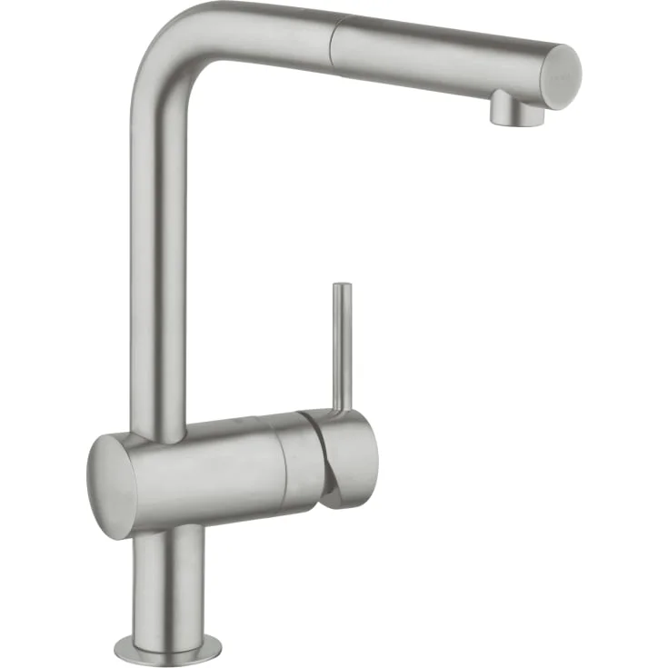 Grohe Minta kjøkkenarmatur, uttrekkbar tut, stål | 32168DC0