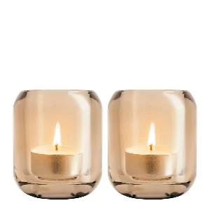 Acorn telysholder 2 stk amber v:3859215