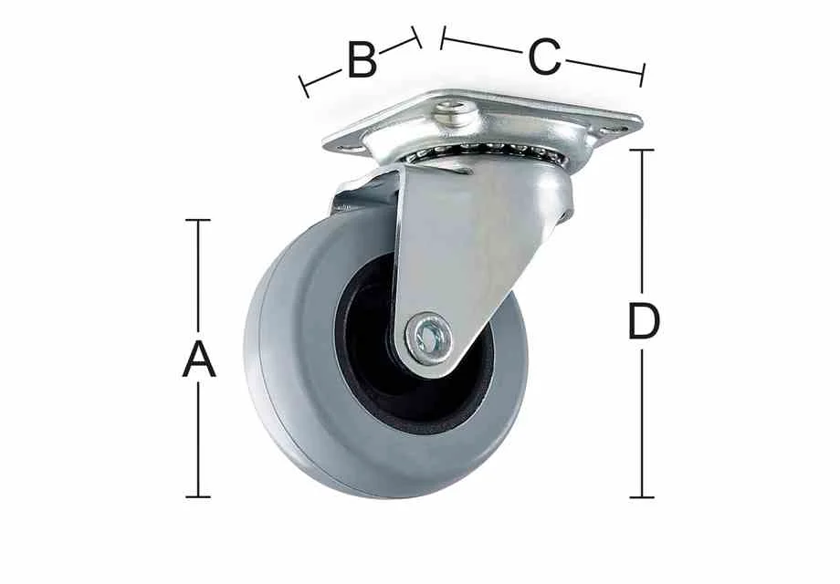 MØBELHJUL 4007 75MM MED PLATE v:9930320