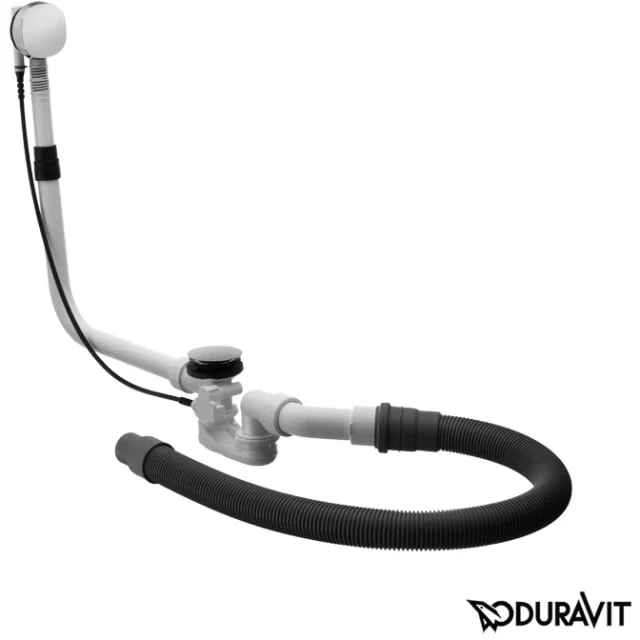 Duravit Quadroval av- og overløpssett., fjernbetjening, krom | 790291000001000