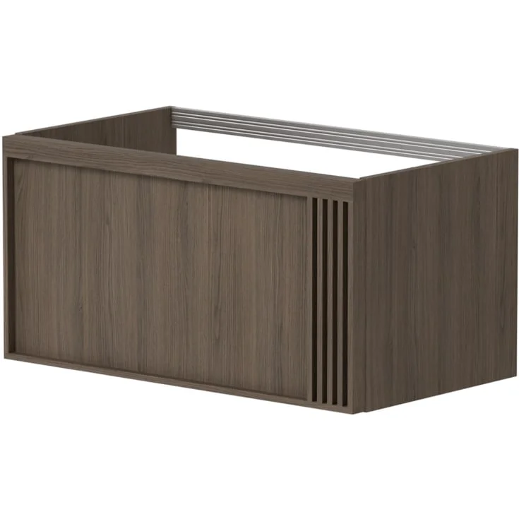 Korsbakken Sole servantskap, med 1 skuffer, soft-close, 79,2x45,2 cm, mørk grå eik | 270744080