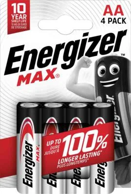 Batteri Max AA 4stk v:9302223 Batteri Max AA 4stk v:9302223