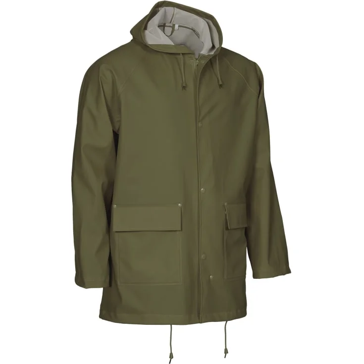 Elka Outdoor regnjakke PU/PVC, olivengrønn, str. L | 306600-001_L Elka Outdoor regnjakke PU/PVC, olivengrønn, str. L | 306600-001_L