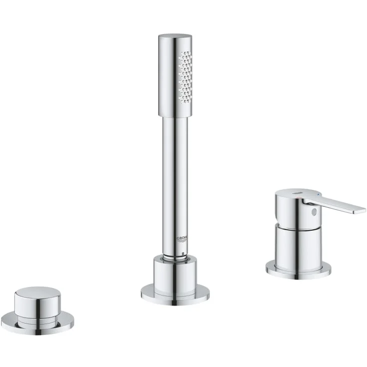 Grohe Lineare badekarbatteri med dusjsett, krom | 19965001