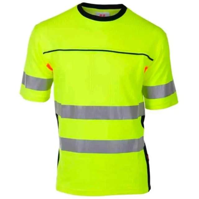 Bekken & Strøm Bergset T-skjorte, HiVis kl.2, unisex, str. S, gul/sort | 646814 Bekken & Strøm Bergset T-skjorte, HiVis kl.2, unisex, str. S, gul/sort | 646814
