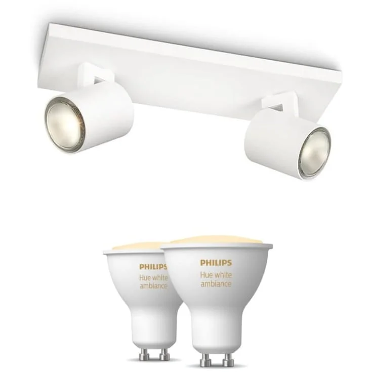 Philips Runner spotter i tak, 2 spotter, Hue White Ambiance pærer | 0500006504++