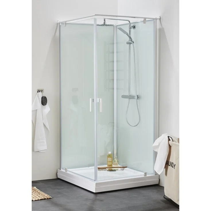 Hafa Breeze Square Deluxe dusjkabinett, 70X90 cm, matt sølv/klart glass | 1450778 Hafa Breeze Square Deluxe dusjkabinett, 70X90 cm, matt sølv/klart glass | 1450778