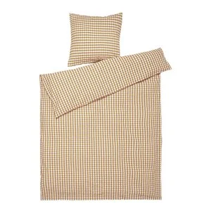 Bæk&Bølge krepp sengesett 140×220 cm karamell/offwhite v:6101130 Bæk&Bølge krepp sengesett 140×220 cm karamell/offwhite v:6101130