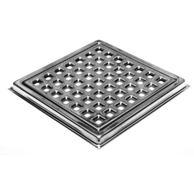 H.F. Hansen avløpsrist, rist og ramme, 136x136 mm, rustfritt stål | HF1027