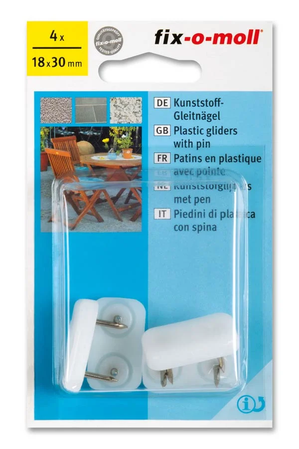 Plaststift for hagemøbler i tre 30x18mm v:7619433 Plaststift for hagemøbler i tre 30x18mm v:7619433