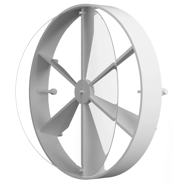 Flexit tilbakeslagsspjeld FBD, med rund stuss, Ø125 mm, hvit | 400061