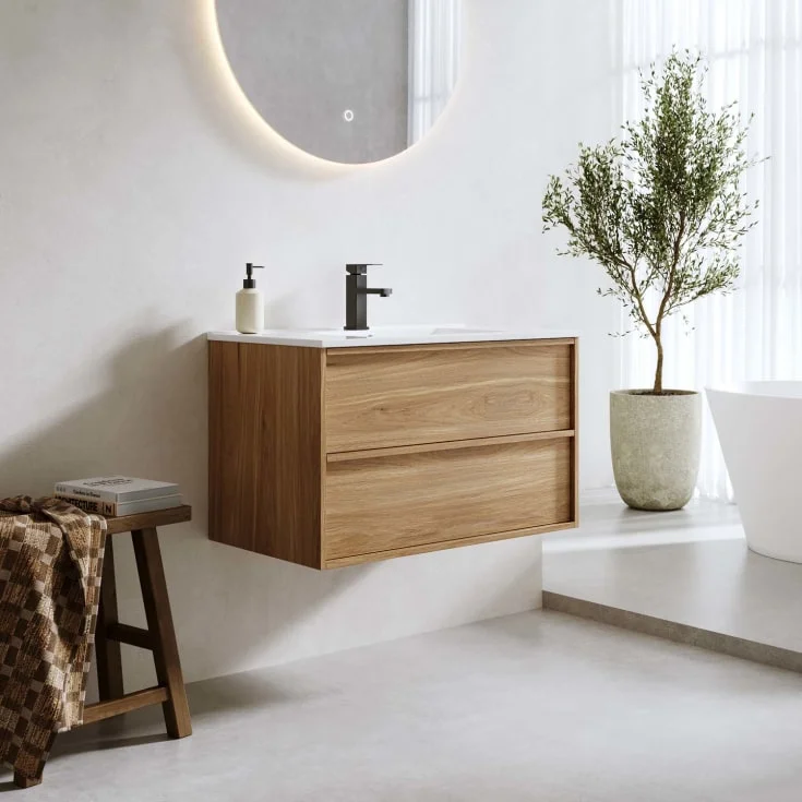 Bathlife Charm møbelpakke, med servant, 81x46,5x52 cm, eik | 401410262