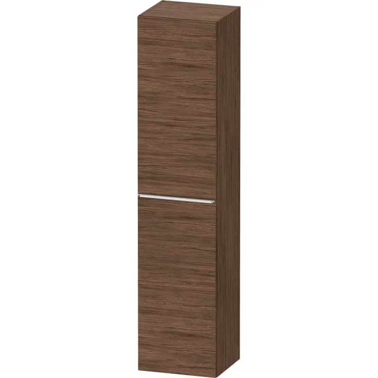 Duravit D-Neo høyskap, 40x176 cm, venstre, mørk valnøtt/krom | DE1328L10210000