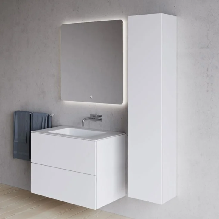 Copenhagen Bath SQ2 80 servantskap, med 2 skuffer, 80×45 cm, hvit matt | 30010121
