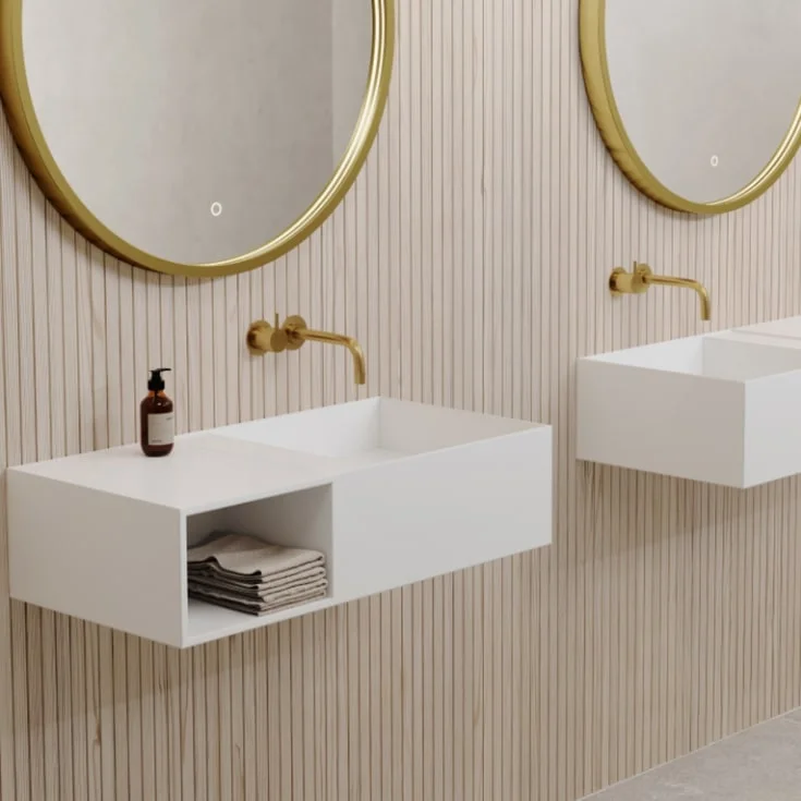 Copenhagen Bath Oslo 80 Servant, høyre, 80×40 cm, hvit matt | 40010347