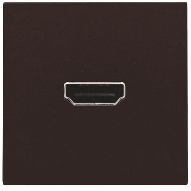 Niko HDMI uttak med klemmer for kabelmontering, brun | 124-69416