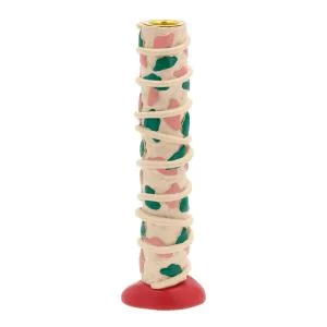 Styles lysestake m/ flekker 21 cm rosa/grønn v:3197953