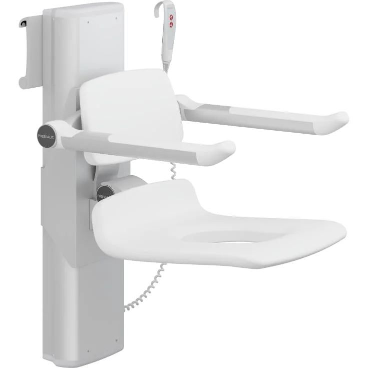 Pressalit Care Plus dusjsete 450, elektrisk, hvit | R7665000