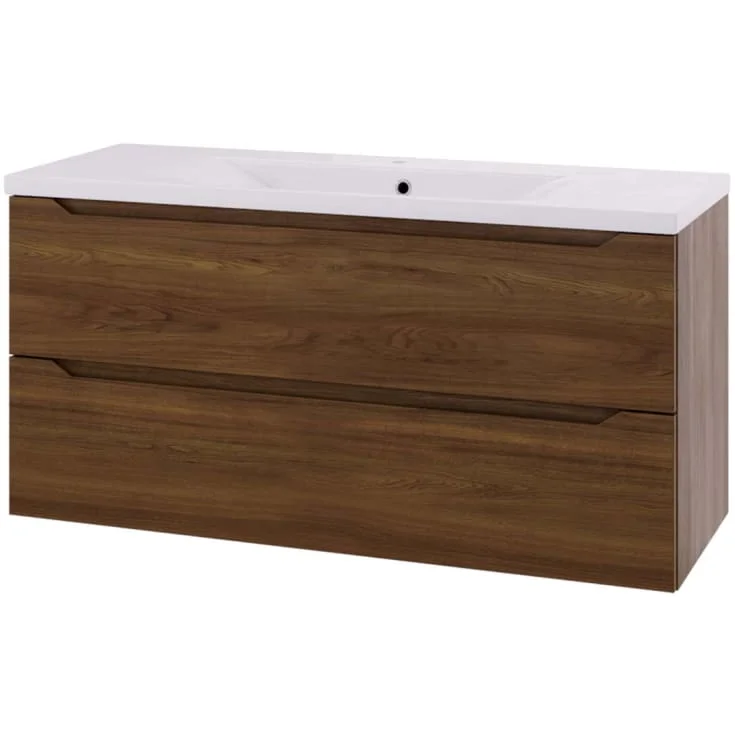 Linn Bad Emma servantskap, 2 skuffer, høyre, 120x45,7x57 cm, mørk eik | 130812H