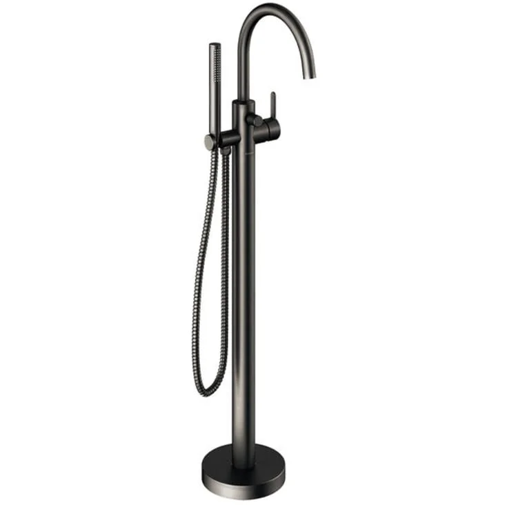 Damixa Silhouet badekararmatur med dusjsett, sort krom | 731455500