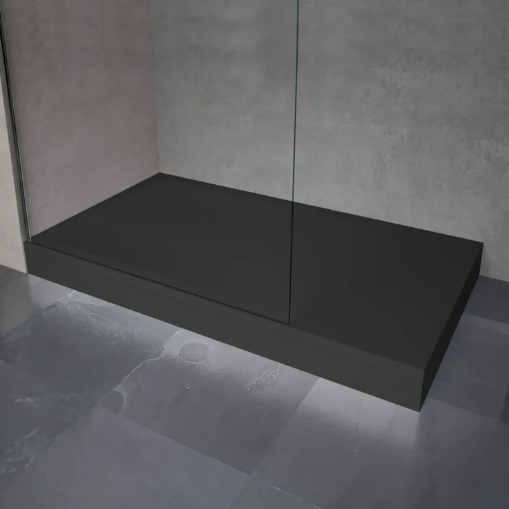 Novellini Novosolid dusjkar i støpemarmor, 140×80 cm, Sort Matt | NOS140804-28 Novellini Novosolid dusjkar i støpemarmor, 140×80 cm, Sort Matt | NOS140804-28