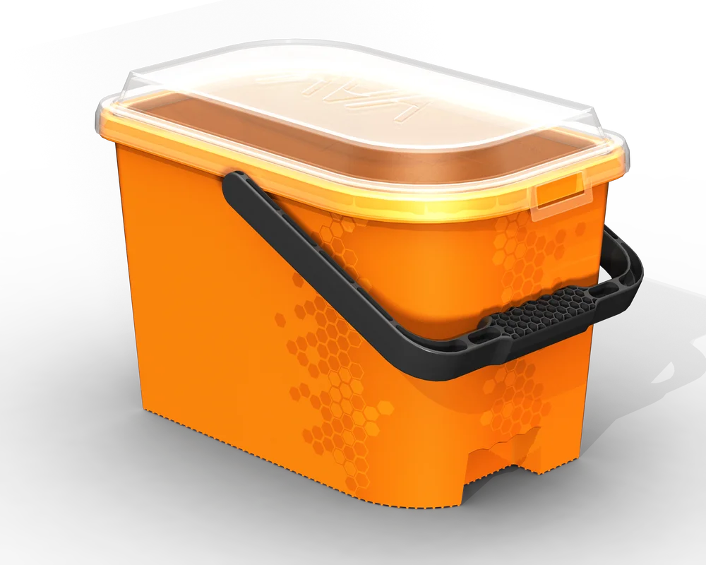 Bilpleiebøtte oransje med patentert antismussrist v:3225115 Bilpleiebøtte oransje med patentert antismussrist v:3225115