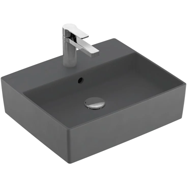 Villeroy & Boch Memento toppmontert servant, 50x42 cm, med CeramicPlus, grå | 4A0750I4