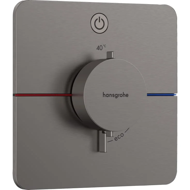 Hansgrohe ShowerSelect Comfort Q dusjtermostat, med 1 uttak, børstet sort krom | 15581340 Hansgrohe ShowerSelect Comfort Q dusjtermostat, med 1 uttak, børstet sort krom | 15581340