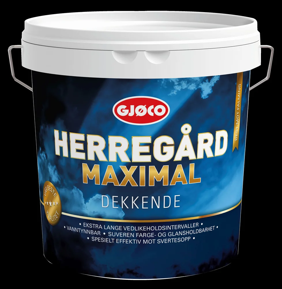Herregård Maximal utendørsmaling oksydrød base 3l v:5299324