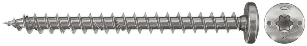 Treskrue Panhode 4,0x20mm A2 Rustfritt v:6150821