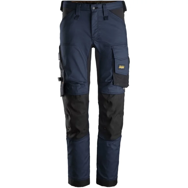 Snickers 6341 AllroundWork arbeidsbukser med stretch, marineblå/sort, str. 120 | 6341-9504_120