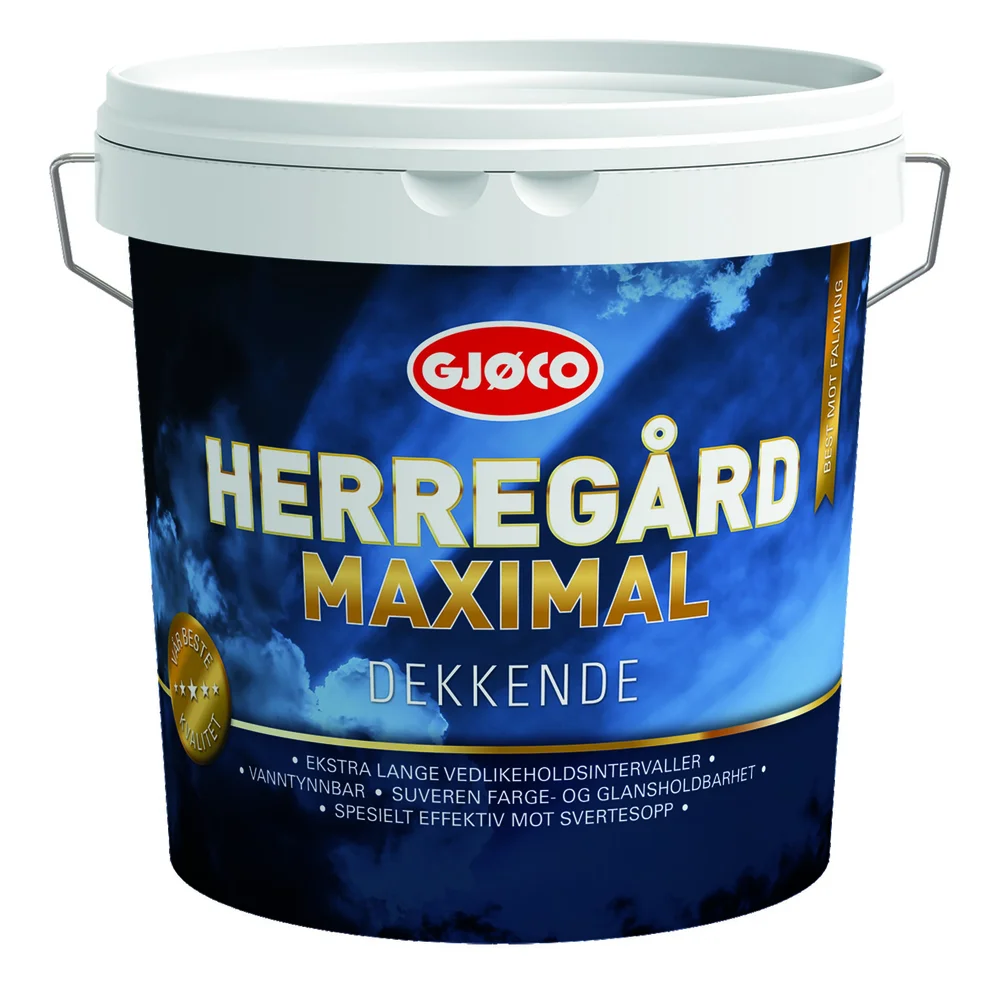 Herregård Maximal utendørsmaling hvit base 3l v:8969482 Herregård Maximal utendørsmaling hvit base 3l v:8969482