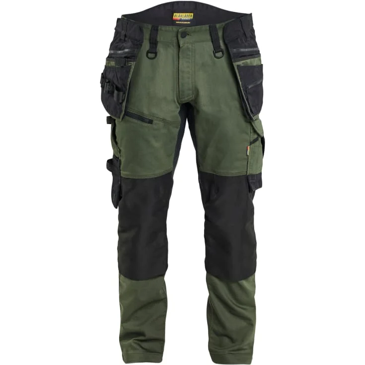 Blåkläder Workwear Striker håndverkerbukser med 2-veis stretch, grønn/sort, str. D104 | 1970-1149-4298_D104