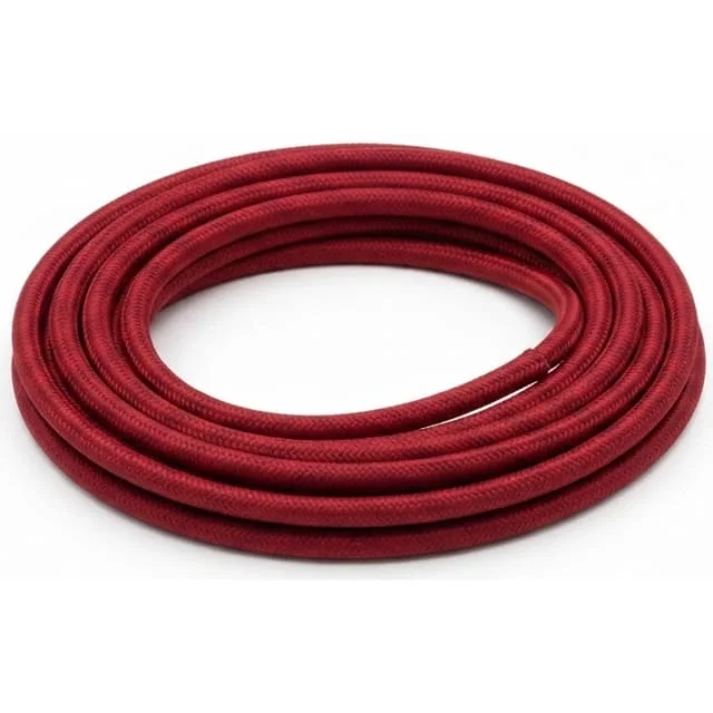 100 meter Elteco stoffledning oppmålt 2×0,75, rød | H05SSD180-100M-rød