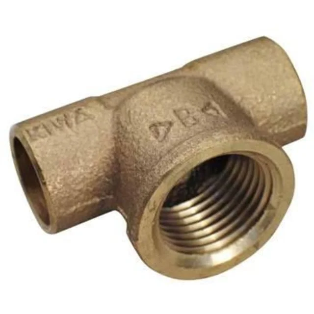 Messing lodde t-rør, 15 x 1/2" x 15 mm | 4130G015004015
