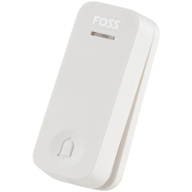 Foss Trend Bluu 1 trykknapp til ringeklokke, trådløs, hvit | 102010 Foss Trend Bluu 1 trykknapp til ringeklokke, trådløs, hvit | 102010