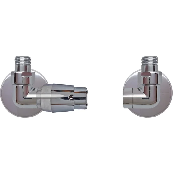 Kriss Corner RTL Ventilsett m/Returtermostat i venstre side, Krom | KV7100C