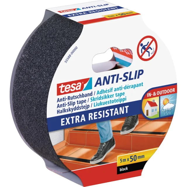 Tesa Anti-slip antiskli teip, 5m x 50mm, sort | 392166X