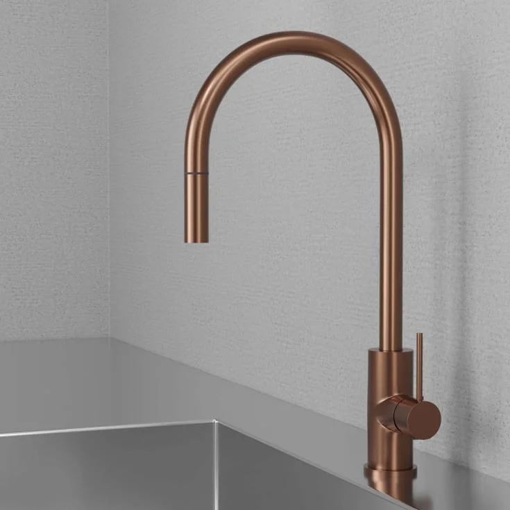 Scandtap Steel Accent kjøkkenbatterieri, med avstengning, amber | 30107
