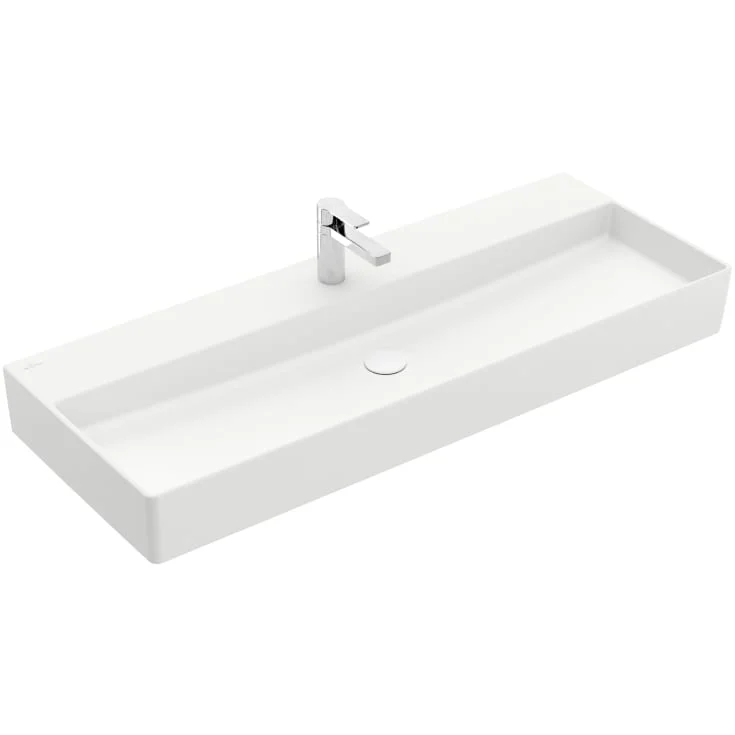 Villeroy & Boch Memento vegghengt servant, 120×47 cm, med CeramicPlus, hvit | 4A22C2RW