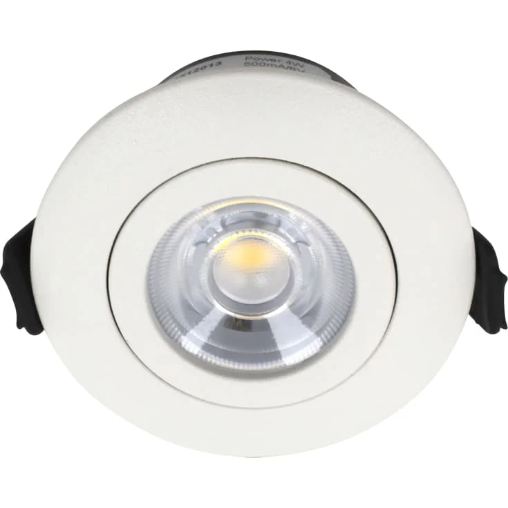 Nordtronic Low Profile Flexible downlight, driver, Ø5,5 cm, hvit, 3000K | 35511013